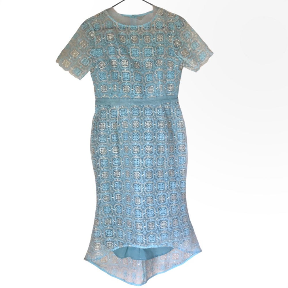 Beautiful Métisu Lace Overlay Dress Hi/Lo Mermaid bottom NWT Size: Small